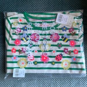 Mini Boden flutter t-shirt with floral appliqué